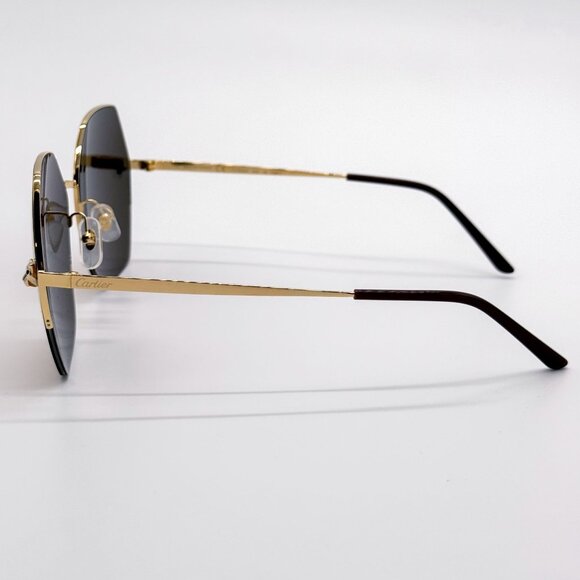 NEW CARTIER SUNGLASSES CT0332S 005 GOLD/BROWN WOMEN EYEWEAR CARTIER main image 5